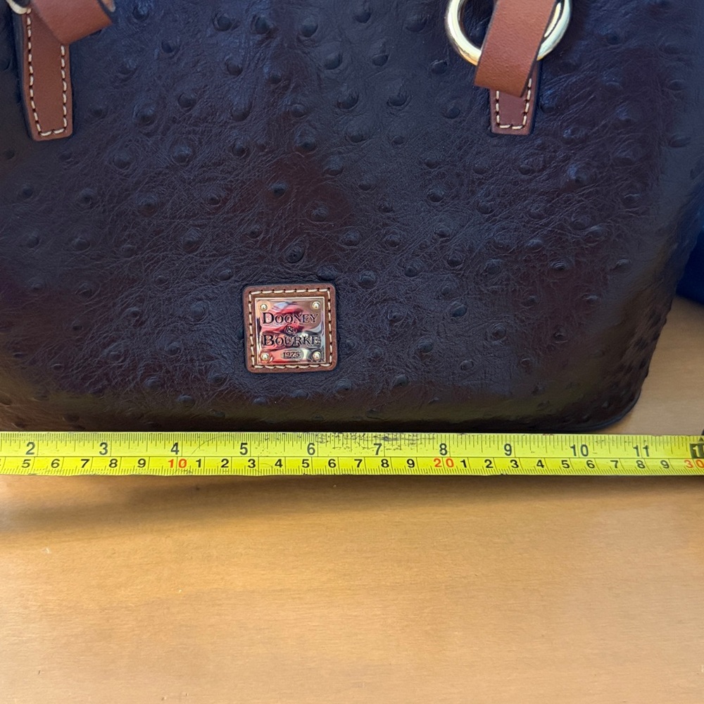 Dooney & Bourke Briana Ostrich Shoulder Bag - Picture 12 of 16